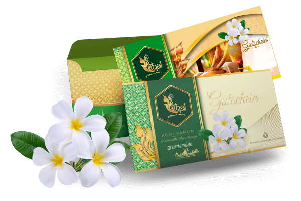schenken mit einem Gutschein aus Leonberg Geschenk-Gutschein Kornkamon Thai-Massage in Leonberg